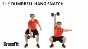 Dumbbell hang snatch by: CrossFit