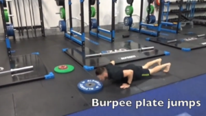 Burpee Plate Jump by: Perform 360