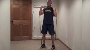 Resistance Band Curl Clean and Press by: Schmitty10