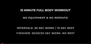 15 Minute Full Body Workout (No Equipment) by: TIFF x DAN