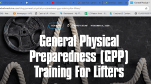 General Physical Preparedness (GPP) Training For Lifters by: Barbell Medicine