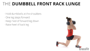 The Dumbbell Front Squat Lunge by: Crossfit